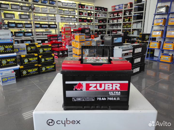 Аккумулятор 75Ач 760А Zubr (Exide) Ultra обратной