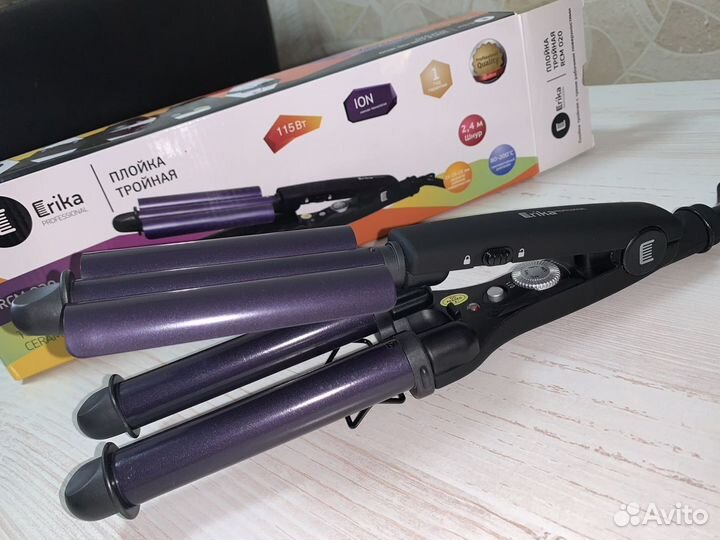 Плойка тройная для волос Erika Professional RCM020
