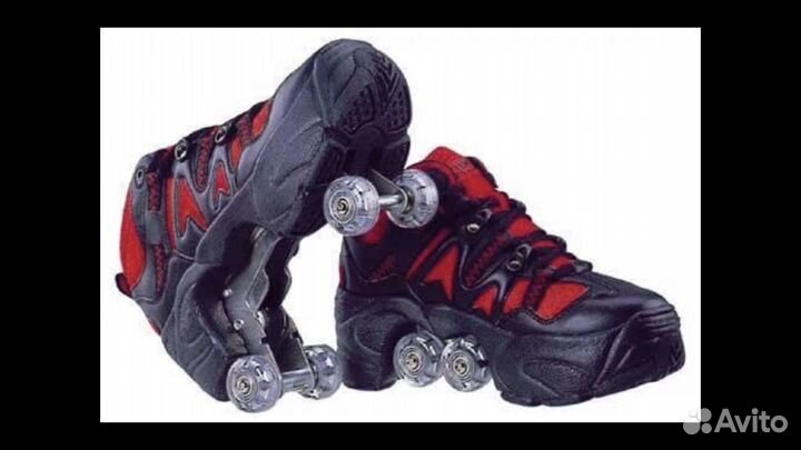 Ботинки на 4-х колесиках. Размер 34