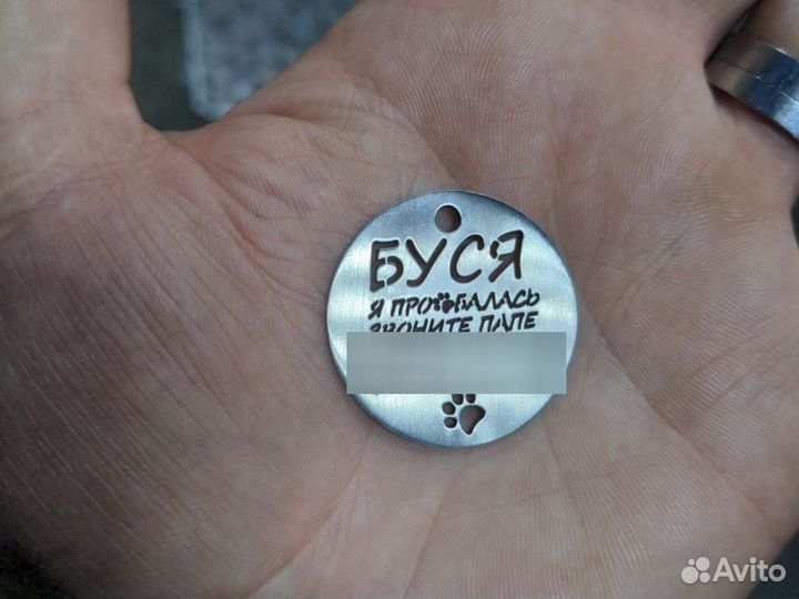 Адресник, жетон, ошейник