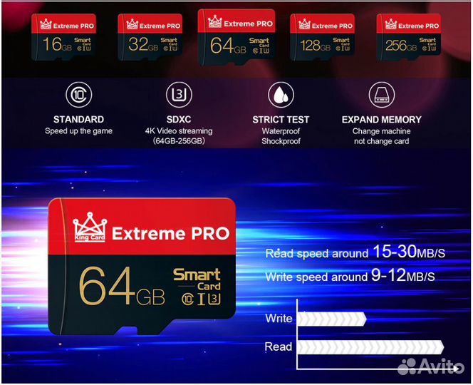 Карты памяти на 32 gb Extreme Pro и MicroData