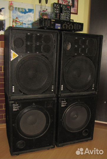 Колонки Сабы 4320W 4шт D15