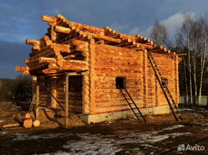 Сруб ручной рубки