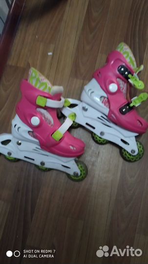 Роликовые коньки детские раздвижные 30-33р
