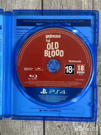 Диск на PS4 Wolfenstein The OLD blood