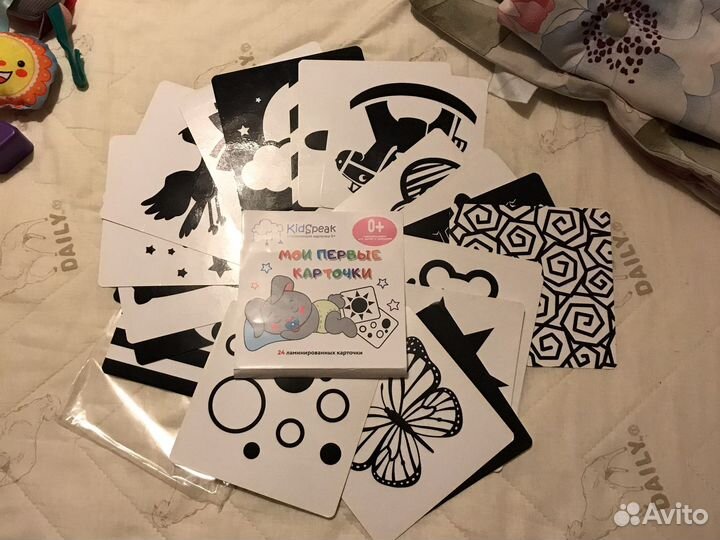 Развивающие карточки черно-белые с 0 лет