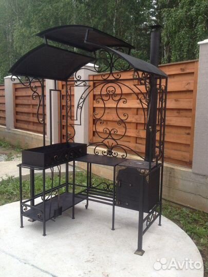 Кованые мангалы с крышей