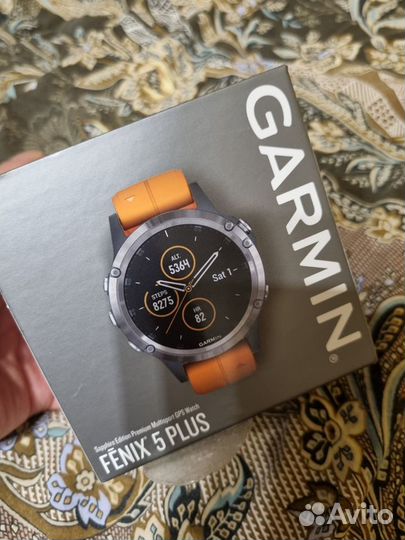 Garmin Fenix 5 Plus Sapphire Titanium Orange Band