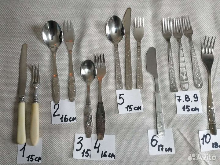 Ложки вилки детские нержавейки СССР