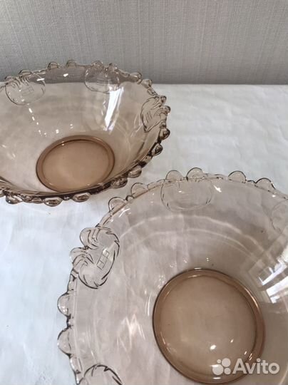 Ваза салатник СССР карамельное стекло