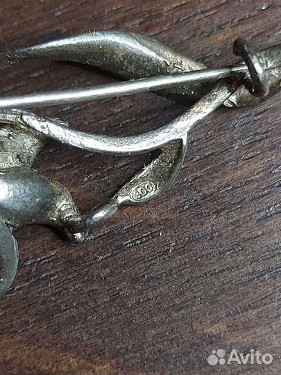 Брошь, Серебро, эмаль, 19 в