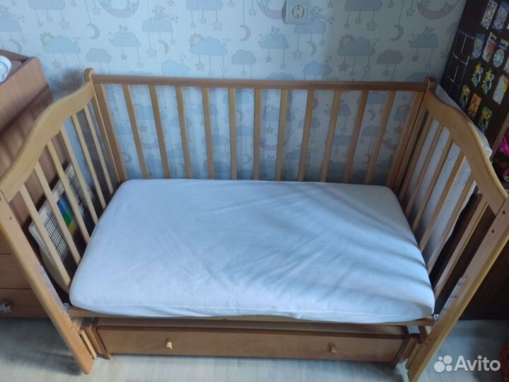 Кровать детская Кубаночка-1 + матрас Plitex