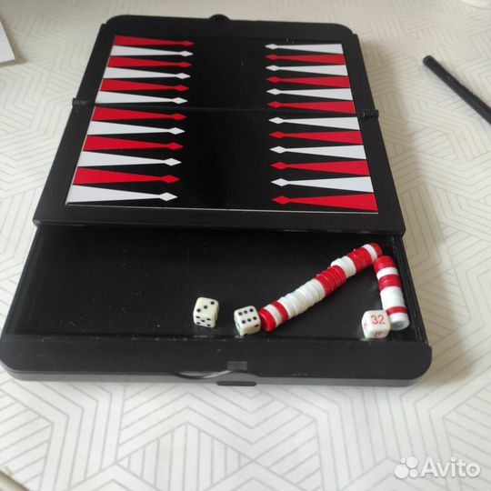 Шахматы нарды шашки 3 в 1 магнитные дорожные