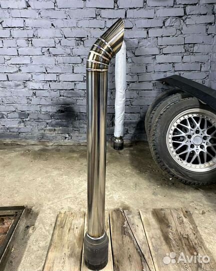 Выхлоп на экскаватор погрузчик из нержавейки