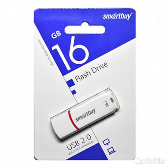 Флэш-диск USB SmartBuy 16 GB Crown White
