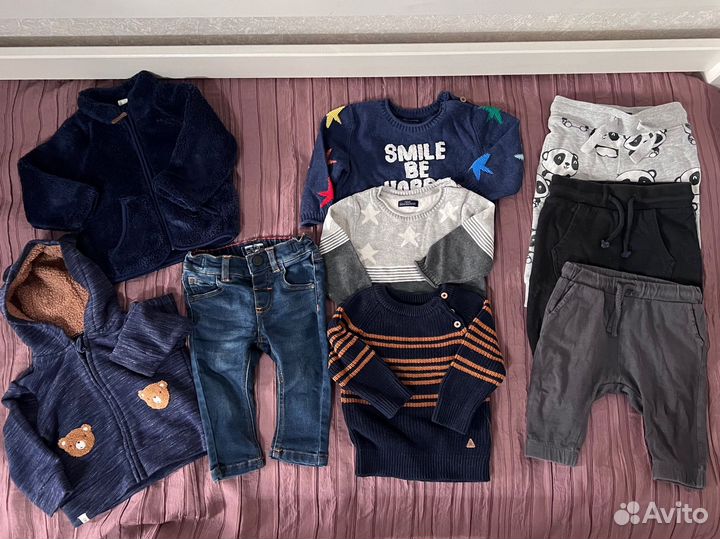 Пакет вещей для мальчика до года