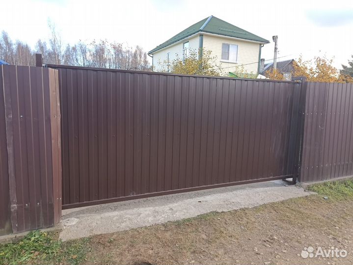 Откатные ворота 4000х1900мм i-2564