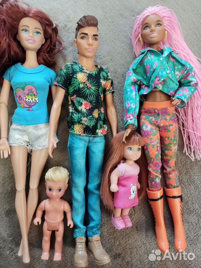 Лот кукол барби шарнирная Кен фашионистас семья