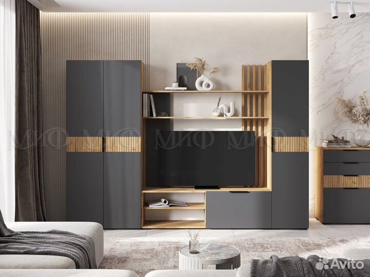 Стенка в гостиную Роджина большая