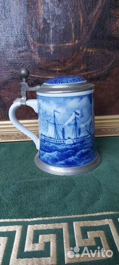 Пивная кружка genuine blue china nautica 1983