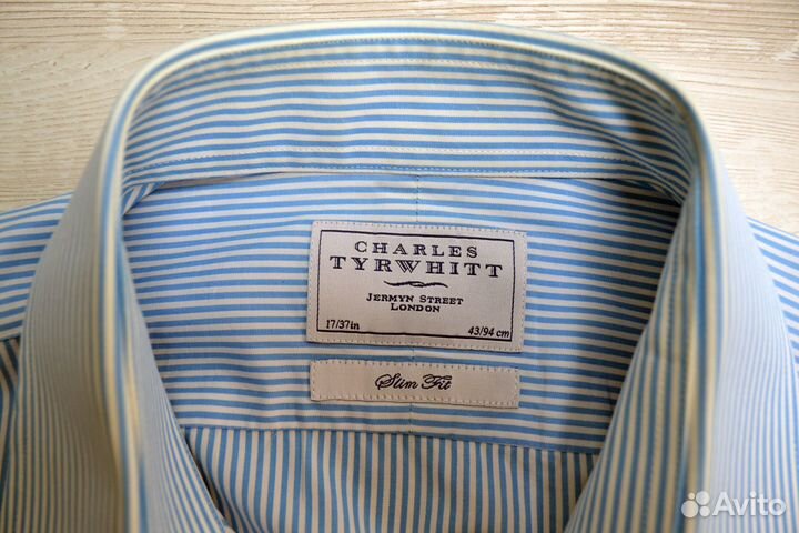 Рубашка Charles Tyrwhitt non iron 43/94 под запонк