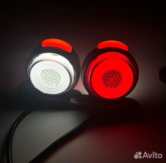 Фонари габаритные неон 12/24V (LED,50 мм, к-т 2шт)