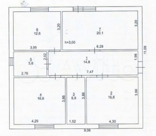 Дом 92 м² на участке 6 сот.