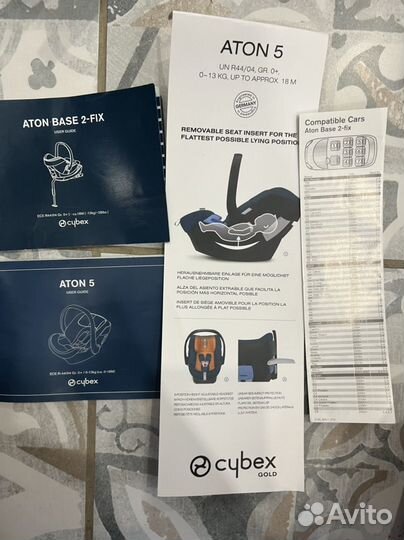 Автолюлька cybex aton 5 с базой aton base