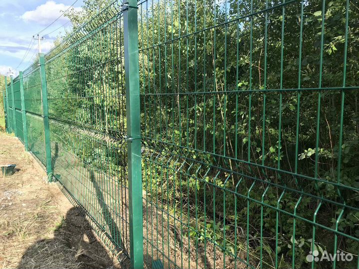Забор 3д зеленый, высота 2 м. Без посредников