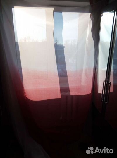 Тюль вуаль омбре