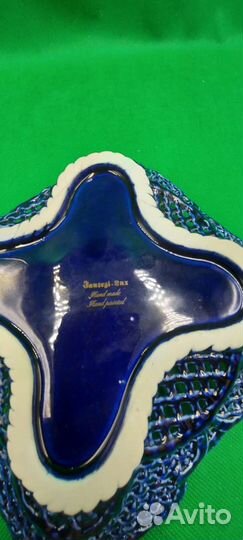 Антикварная конфетница кобальт