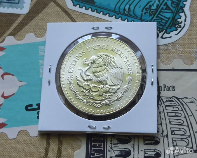 1 онза, 1984. Мексика. Унция. Серебро 999 пробы