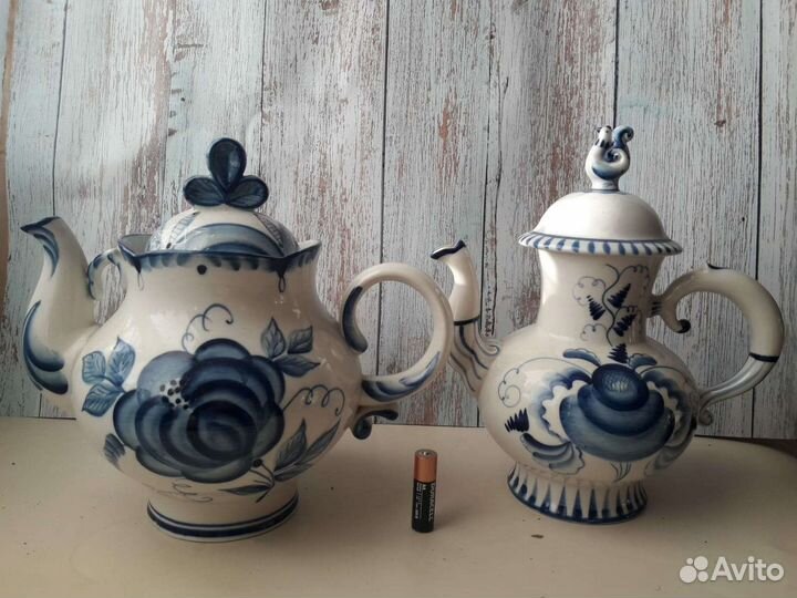 Гжель СССР. Фарфор. Чайник