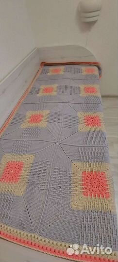 Плед-покрывало вязаный
