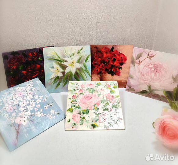 Картины маслом Цветы