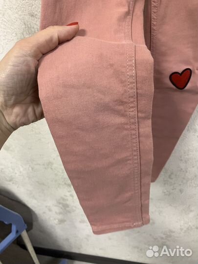 Джинсы розовые джеггинсы HM 110