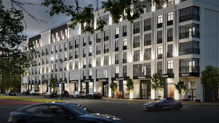 1-к. квартира, 56,2 м², 2/6 эт.