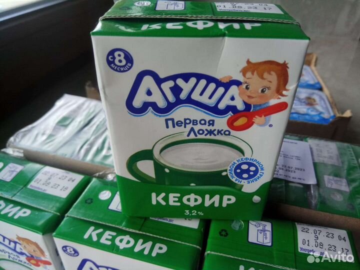 Агуша кефир и творожок свежие