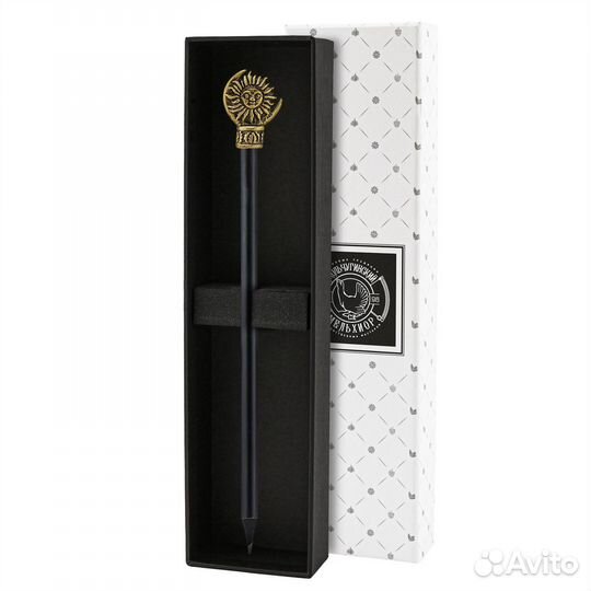 Карандаш Солнце латунный с черн футляр