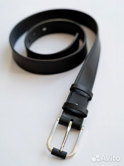 Мужской кожаный ремень Black DanelsonClub