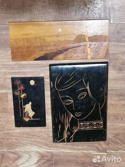 Панно картина деревянная инструстация резьба СССР