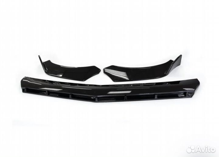 Сплиттер переднего бампера универсальный, широкий