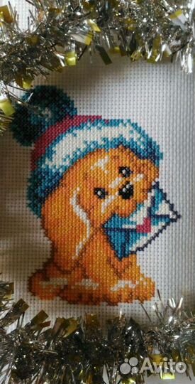 Вышивка крестом Новогодний подарок