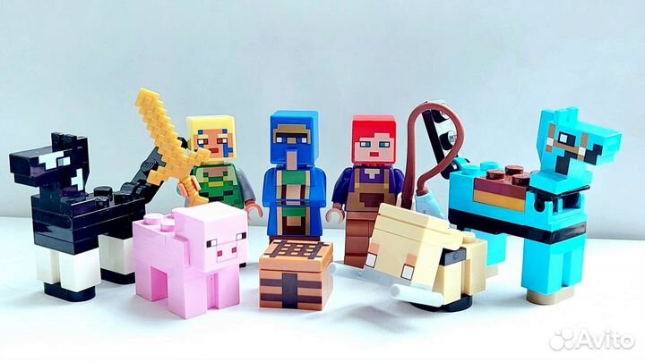 Lego minecraft животные, минифигурки, аксессуары
