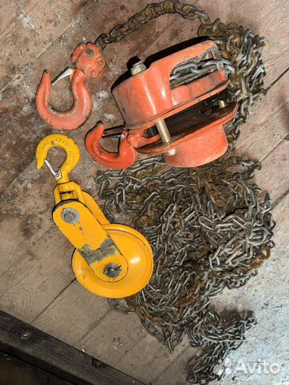 Цепная таль ручная однотонный блок 1т подвесная