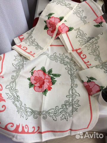 Льняные салфетки СССР 6шт