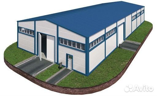 Ангары из сендвич панели