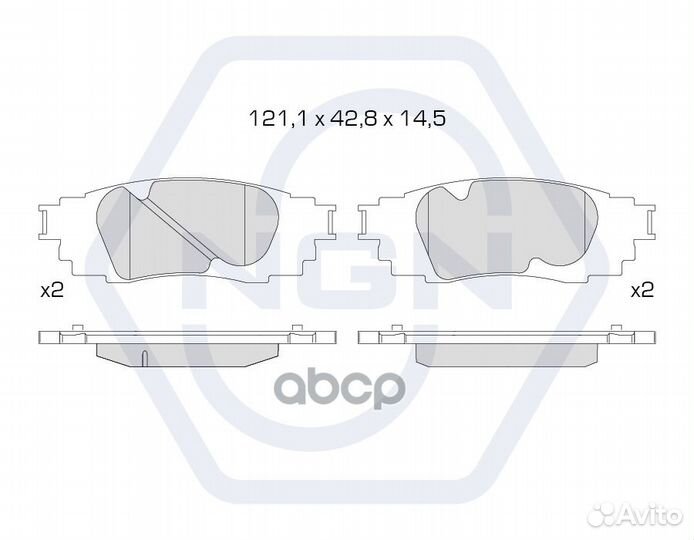 Колодки тормозные дисковые керамические зад