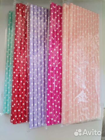 Бумажные трубочки для коктейлей и кейк-попсов