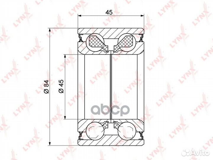Комплект подшипника ступицы колеса перед WB
